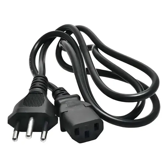 Cabo De Força Tripolar Para Fontes, Tv, Pc - 10a 1,8 Metros