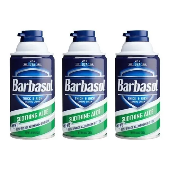 Barbasol Espuma Barba Original 283gr - Aloe Vera Pack C/3