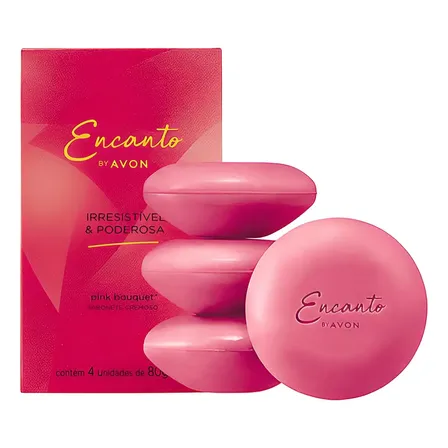 Sabonete Em Barra Pink Bouquet 4x80g Avon