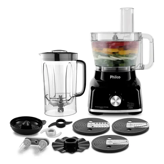 Multiprocessador Philco 1700W 9 em 1 Preto PMP1600P