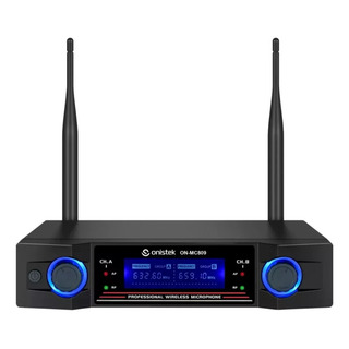 Microfone Sem Fio Duplo Uhf Hi Fi Dinamico Digital Onistek Microfone Sem Fio Duplo Uhf Hi Fi Dinamico Digital Onistek