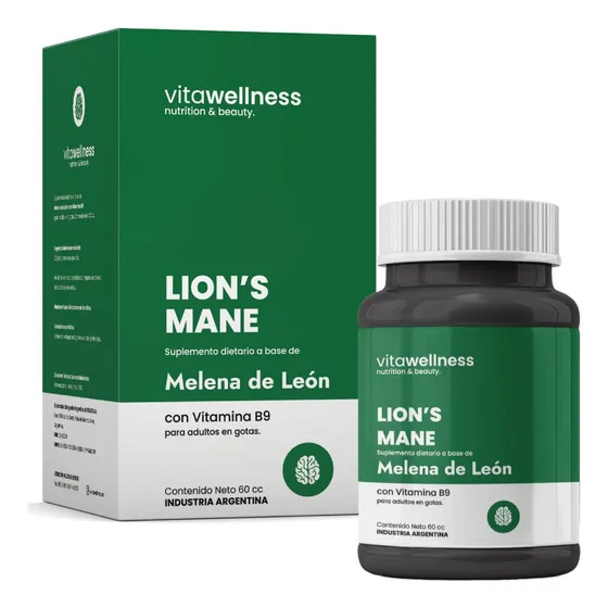 Tintura Madre Melena De Leon + Vit B9  X 60 Cc Vitawellness