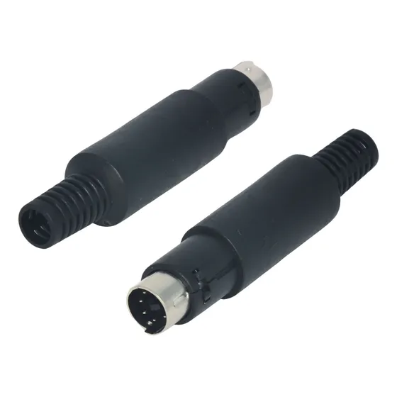 5x Conector Plug 6 Pinos  Mini Din Macho Lado Cabo