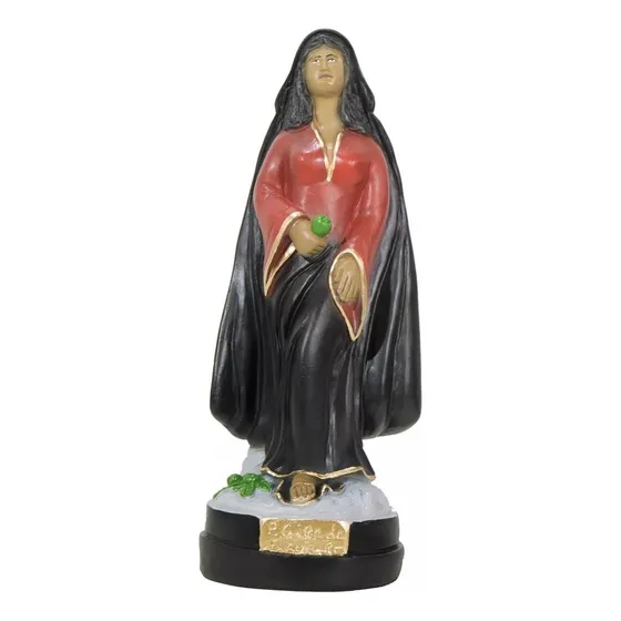 Imagem Pomba Gira Da Figueira 20 Cm Gesso Resinado Umbanda Cor Vermelho