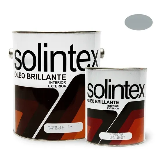 Pintura Esmalte Gris Claro Brillante 560 Gal Solintex
