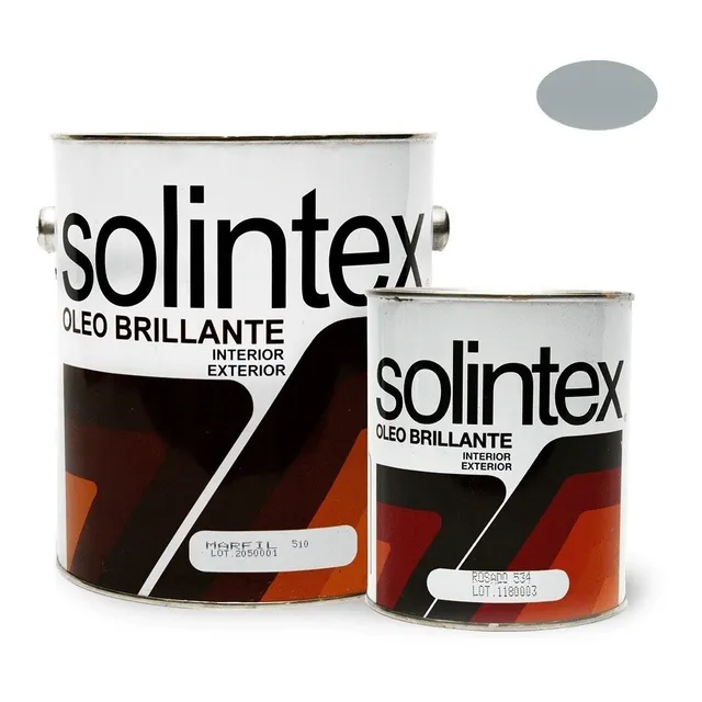 Pintura Esmalte Gris Claro Brillante 560 Gal Solintex