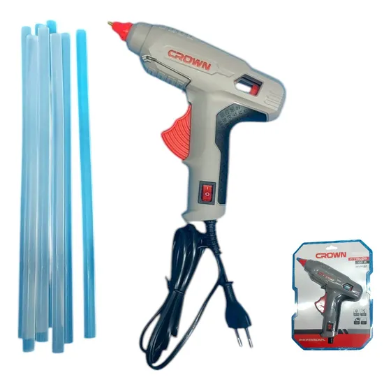 Pistola Aplicador Silicona Caliente 100w Crown + Barritas