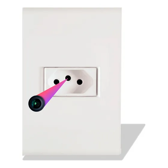 Tomada Espiã 2k Wifi Monitoramento Secreto Em Alta Definição