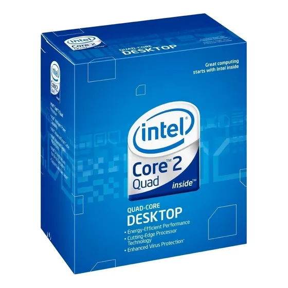 Processador gamer Intel Core 2 Quad Q8400 BX80580Q8400 de 4 núcleos e 2.66GHz de frequência
