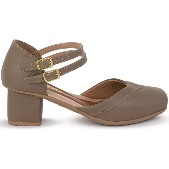 Sandália Feminina Salto Bloco Cores Macerata Fivela Casual
