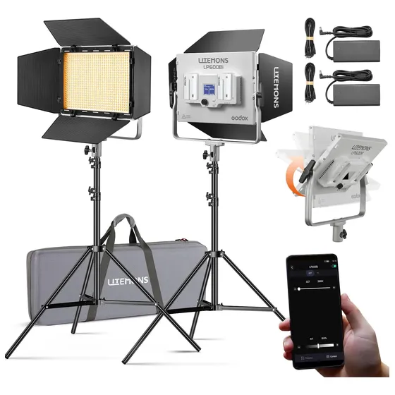 Godox Painel Led Bi-color 60w 2-pack Com Suportes 127v