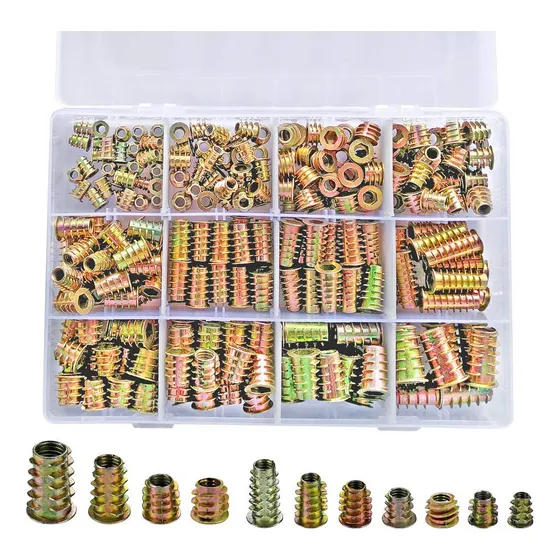 Tuercas De Insercion Para Madera Hilo M4 A M10 Mueble 230pcs