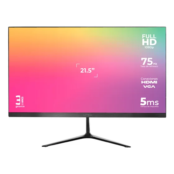Monitor Gamer 21.5 Acteck 5ms 75hz Full Hd Led Vga Hdmi