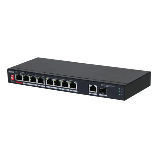 Dahua Pfs3110-8et1gt1gf-96 Switch Poe 10 Ptos 8 Puertos Poe