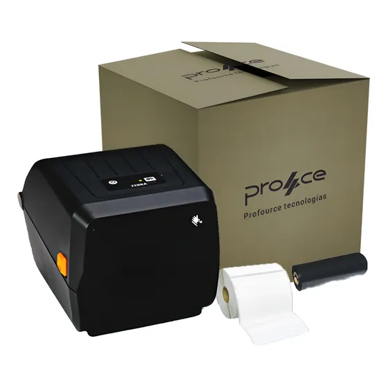 Kit Impressora Zebra Zd220 + Ribbon + Etiquetas