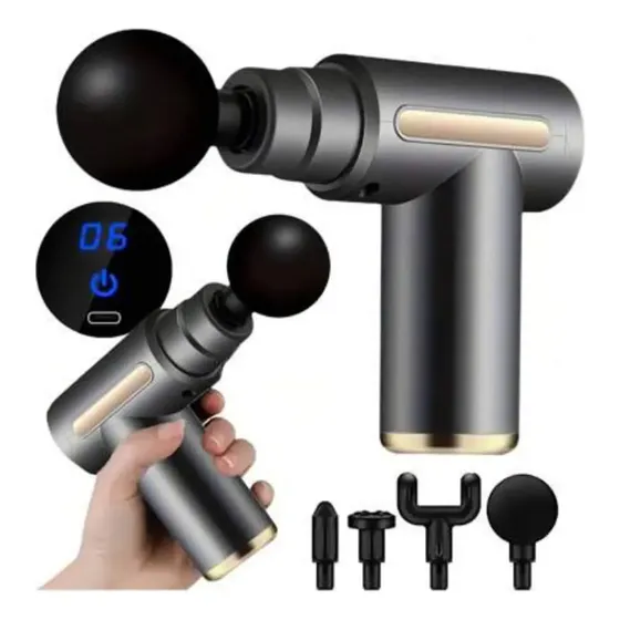Massageador Muscle Gun sem Fio Recarregável de 6 Vel. Foto