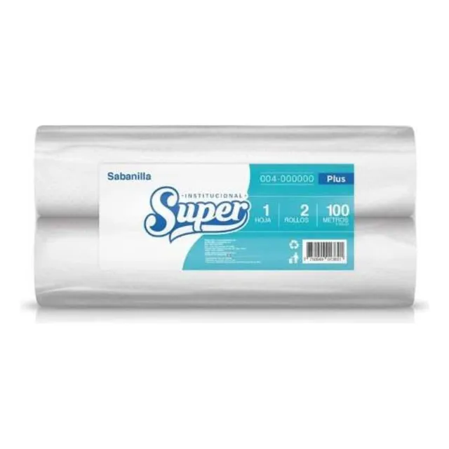 Sabanillas Plus Blanca Super Pq 2 Rollos X 100 Mts
