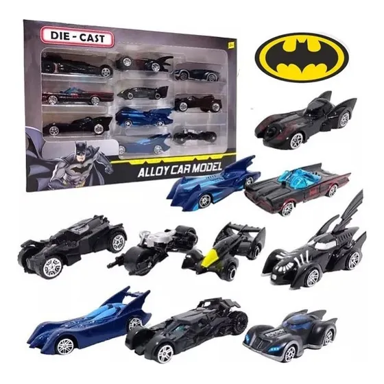 Set Pack 10 Autos Batimovil De Metal Autitos Calidad Hot W