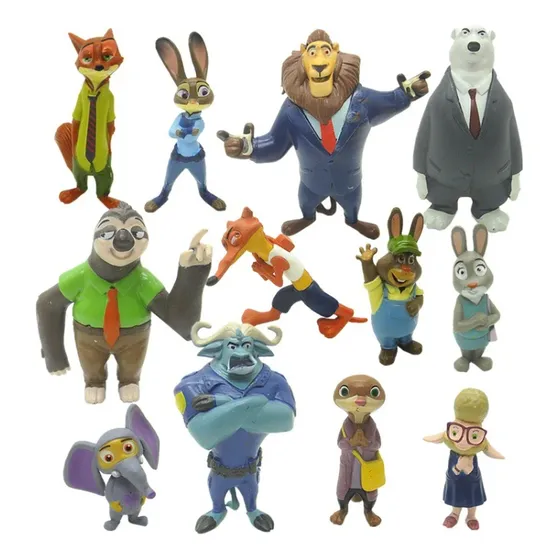 Figuras Pelicula Zootopia Zorro Nick Coneja Judy Perezoso