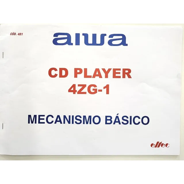 Livro Diagrama Esquemático Aiwa Cd Player 4zg-1 Mecanismo Básico