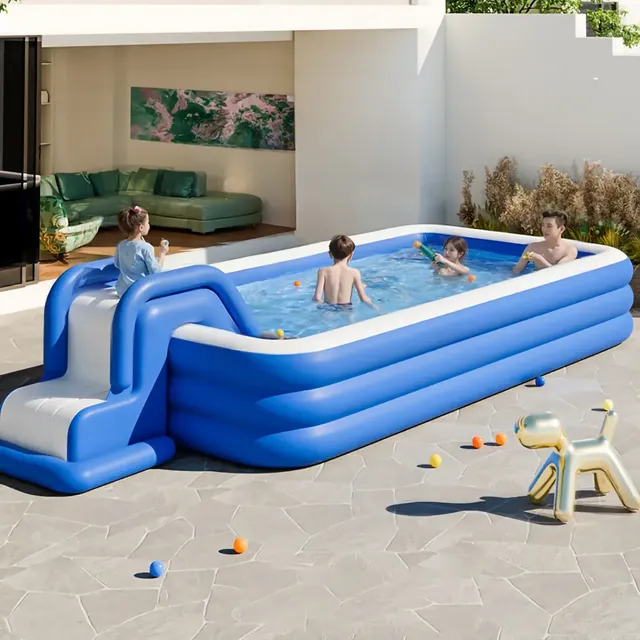 Parque Aquático Inflável Infantil Escorregador 290x172cm 290x172x52cm