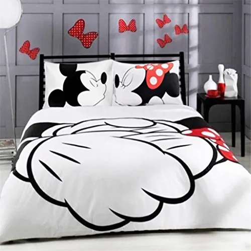 Pareja De Mickey Mouse Con Estampado Reversible De Microfibr