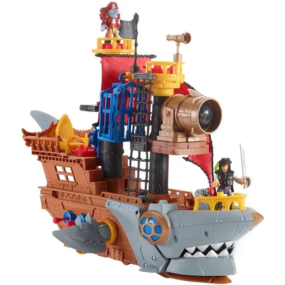 Barco Pirata Tiburon Shark Bite Niños Fisher Price Imaginext