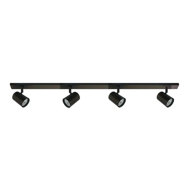 Aplique Barral Riel 4 Luces Led 7w Spot Móvil Pared / Techo   Plafón Direccionable Minimalista Incluye Lámparas Led Gu10