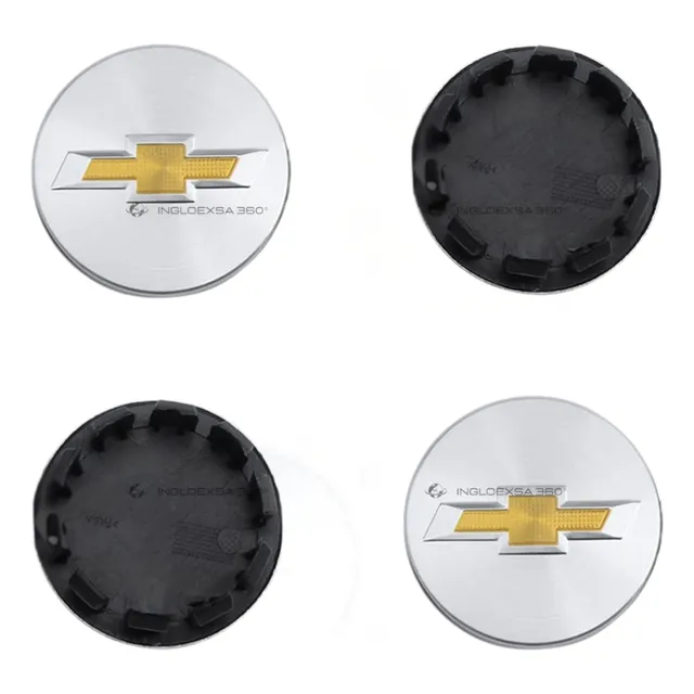 Tapas Centrales Emblema De Aro Para Chevrolet 5.3 Cm. X 4 U.