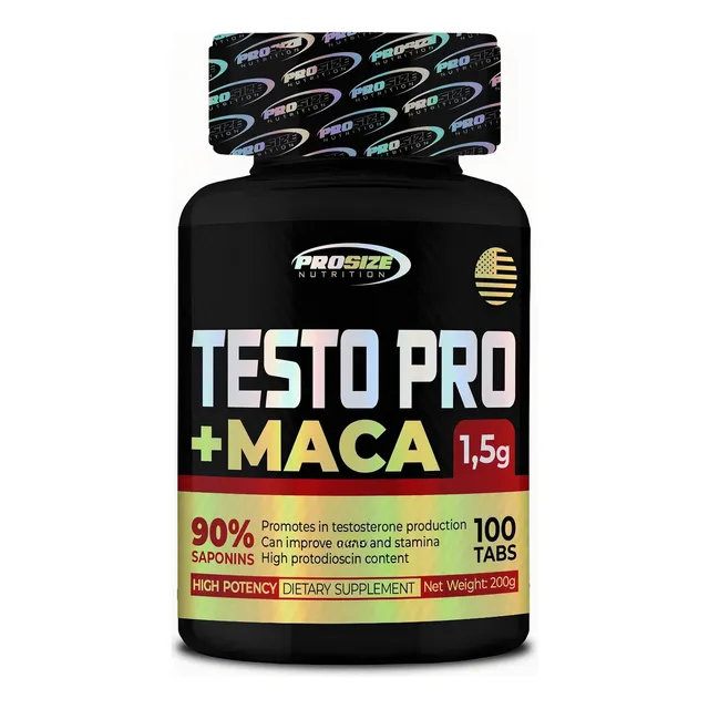 Testo Pro + Maca Peruana 100tabs Pro Size Sabor Sem Sabor