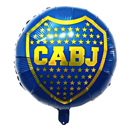 Globo De Boca Juniors Escudo Redondo Metalizado Con Valvula Globo De Boca Juniors Escudo Redondo Metalizado Con Valvula