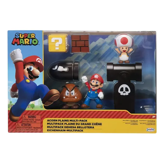 Nintendo Acorn Plains Diorama Set Con Accesorios Super Mario