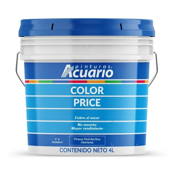Pintura Color Price Color Azul 4 Lt Acuario Va80240