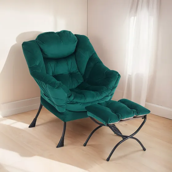 Furlide Silla De Gran Tamano Con Otomana, Silla Moderna Con