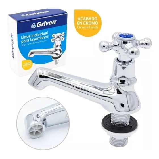 Llave De Lavamanos Individual Tipo Mariposa Marca Griven