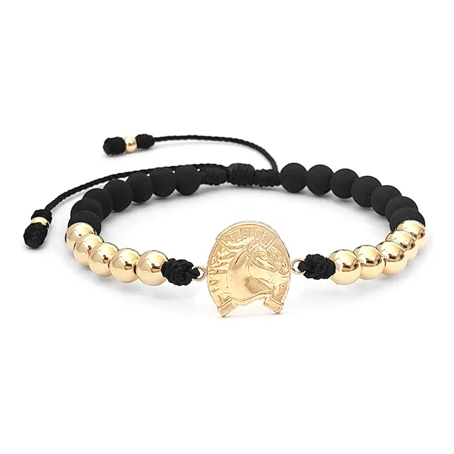 Pulsera Caballo Herradura Neopreno Oro Laminado Iconic Store