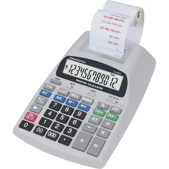 Calculadora Impresora Daihatsu D-i100t Blanca Casio Centro Color Blanco