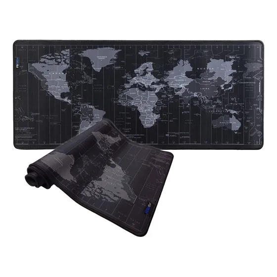 Mouse Pad Gamer 70x30 Antideslizante Bordes Cosidos Lavable Color Mapa