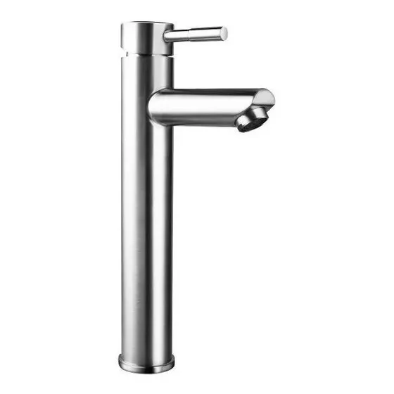 Llave Lavamano Monomando Acero Inoxi Alto 30cm