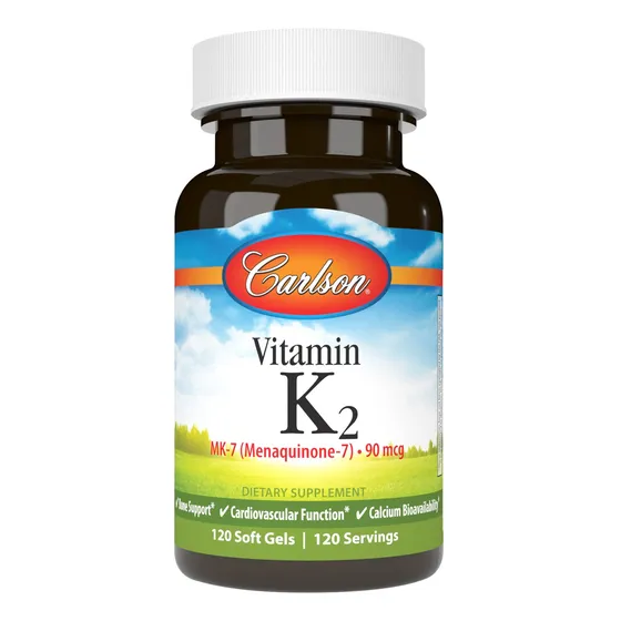 Carlson - Vitamina K2 Mk-7 (menaquinona), 90 Mcg, Soporte Ós