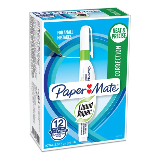 Lápiz Corrector Liquid Paper 7ml Set X12