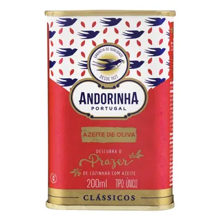 Azeite De Oliva Tipo Ănico PortuguĂȘs Andorinha ClĂĄssicos Lata 200ml Azeite De Oliva Tipo Ănico PortuguĂȘs Andorinha ClĂĄssicos Lata 200ml