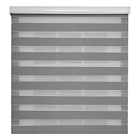 Cortina Blackout Roller Eoland 60 X 200 Gris Persianas Liso Pvc Doble Cortinas Roler Duo Dia Y Noche Color Medida