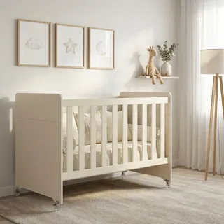 Berço Evolution 4 Em 1 - Mini Berço, Mini Cama, Sofá Bebê Areia Fosco