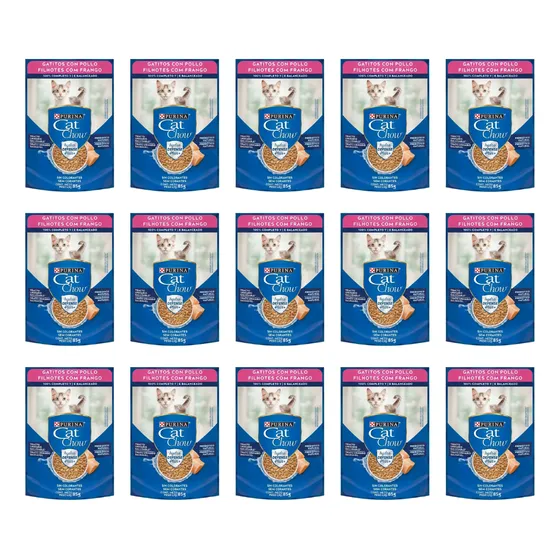 Sachê Purina Cat Chow Gatos Filhotes Frango 15 Uni