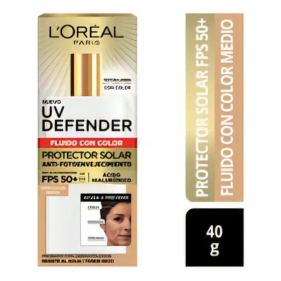 Uv Defender Anti Fotoenvejecimiento Tono Medio Fps50+ 40ml Momento de aplicación Día