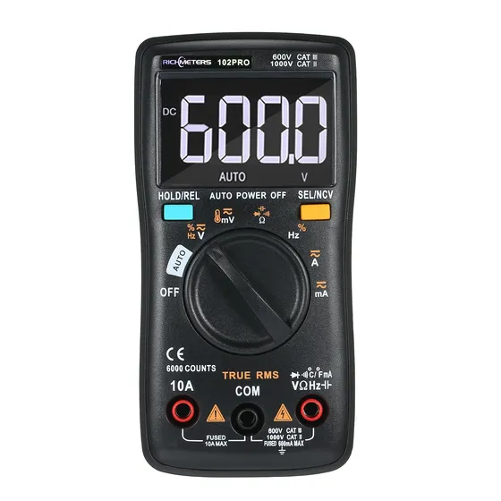 Rm102pro Auto Multímetro 6000 Contagens Luz De Volta Ac/dc