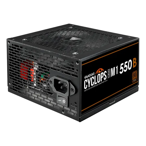 Fonte Gamer Gamdias Cyclops M1-550b 80 Plus Bronze Atx