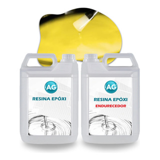Resina Epóxi 1kg + Pó Neon Amarelo Ag Resina Epóxi 1kg + Pó Neon Amarelo Ag