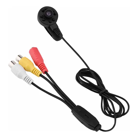 Mini Câmera Cctv Hd 60°, Grande Angular, 8 Leds, Visão
